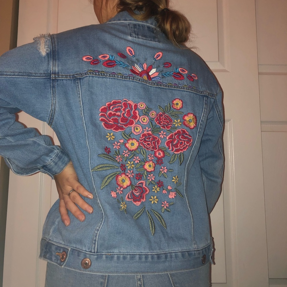 embroidered denim jacket